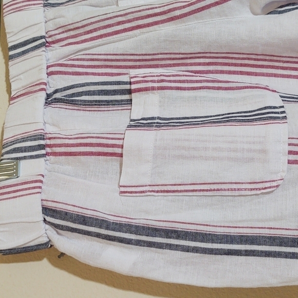 Liz Claiborne Linen White Stripe Pants NWT - Picture 6 of 7